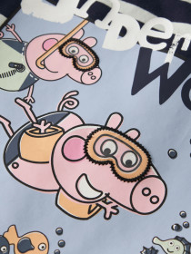 NAME IT T-shirt Marrow Gurli Gris Navy Blazer